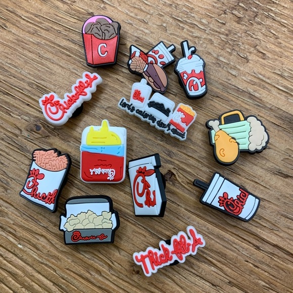 Source Unknown Accessories - Croc Shoe Charms Bundle Lot - Chick-fil-A